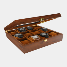Teak wood watch collector BOX 12