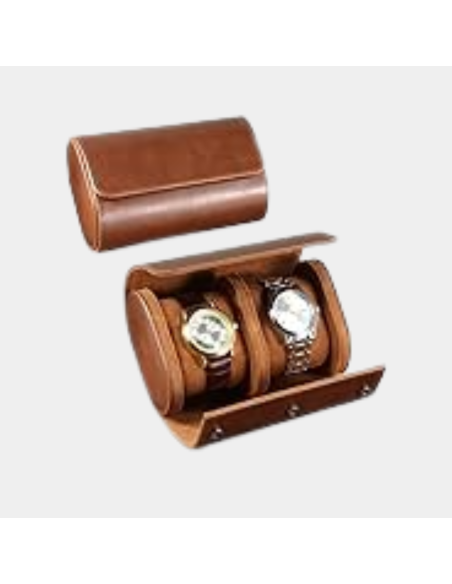 Watch roll for 2 watches, brown colour WR-TW-20-001